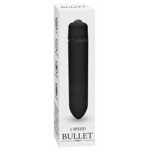 Черная вибропуля Speed Bullet - 9,3 см.